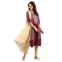 Aurelia Women'S Rayon Straight Fit Kurta (19Aua10797-500649_Pink_Small)