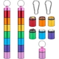 thumbnail image 1 of S Portable Pill Case Keychain For Travel, 2 Pack Aluminium Alloy S Pill Box, 1 of 4