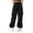Black -CD34, variant on Cargo Pants for Girls Baggy Y2K Parachute Pants with Pockets Elastic Waist Kids Wide Leg Casual Streetwear Black 150