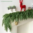 thumbnail image 2 of Guvpev 6FT Artificial Norfolk Pine Christmas Garland - Realistic Green Faux Greenery Garland for Christmas, Table Centerpiece, Fireplace, Mantel, Window, Stairs, Indoor Outdoor Holiday Decor, 2 of 14