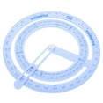 thumbnail image 6 of Masteelf 4pcs Rounded Ruler And Circle Protractor Set 360° Rotating Indicator For Precise Angle Measurement Clear Plastic Ruler For Drawing Engineering, 6 of 8