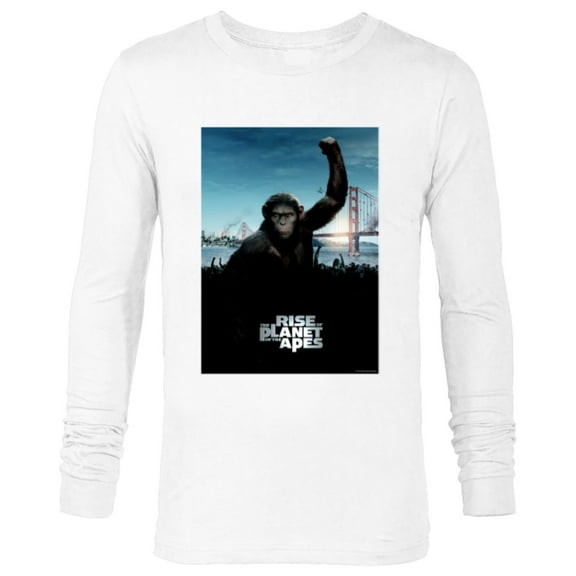 Rise of the Planet of the Apes Caesar Ape Army Movie Poster - Long Sleeve T-Shirt for Men - Customized-White