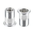 thumbnail image 1 of Unique Bargains M8 Rivet Nuts Aluminium Alloy Knurled Flat Head Threaded Insert Nut Silver 25 pcs, 1 of 5