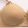 thumbnail image 6 of HOMBOM Bras for Women Soft Cup Unlined Spring Full-Figure Brassiere Wireless Comfortable Beige Bras 52D, 6 of 7