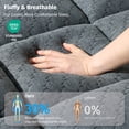 thumbnail image 3 of Poshby Queen Size Dual Layer 3 inch Mattress Topper,2 inch Gel Memory Foam and 1 inch Cooling Pillow Top Mattress Pad Cover for Back Pain,Gray, 3 of 9