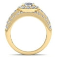 thumbnail image 3 of SuperJeweler 2 1/4 Carat Round Shape Lab Grown Diamond Bridal Set In 14K Yellow Gold For Women, 3 of 6