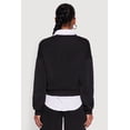 thumbnail image 5 of Women's Graphic Detail Layered Look Shirt Collar Sweatshirt, 5 of 5