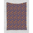 thumbnail image 1 of Burnt Orange Tapestry, Flowers Buds and Thin Peduncles, Wall Hanging for Bedroom Living Room Dorm Decor, 60W X 80L Inches, Dark Purple Grey Burnt Orange Marigold Dark Magenta, by Ambesonne, 1 of 2