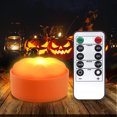 thumbnail image 3 of Calabaza De Halloween Con Temporizador De Control Remoto Con Pilas Led Calabaza Linterna Luz Decoración De Halloween Advancent HA043785-02, 3 of 6