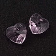 thumbnail image 2 of 20 colgantes de corazón, ideas románticas para San Valentín, dijes de cristal facetados en forma de corazón para hacer joyas., 2 of 2