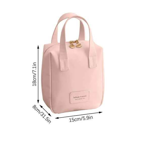 Dengmore Makeup Bag Portable Cosmetic Bag Large Capacity Travel Makeup Case Organizer for Women Toiletry Bag for Girls Traveling with Handle and Divider