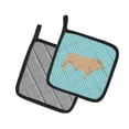 thumbnail image 2 of Caroline's Treasures Charolais Cow Blue Check Pair of Pot Holders, 2 of 3
