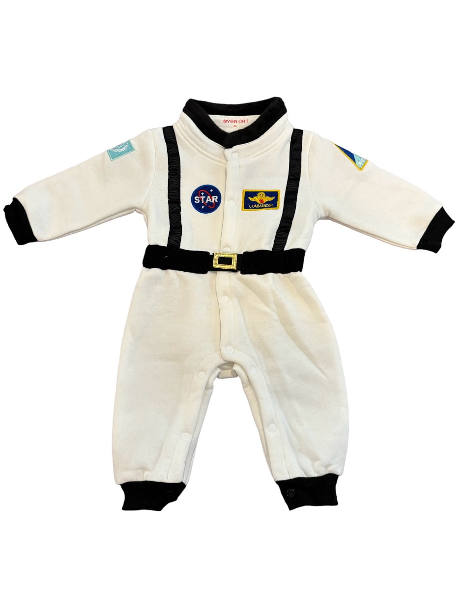 Mameluco Disfraz para bebe de astronauta color blanco 12 meses