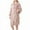 Pink, variant on Maplenight Womens Fuzzy Robes Striped Hooded Loungewear Soft Long Plush Fleece Bathrobes with Pockets