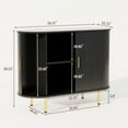 thumbnail image 2 of AISWORD Sideboard Buffet Cabinet with Storage, Adjustable Shelves and Sliding Tambour Door, 40" Black, 2 of 6