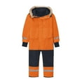 thumbnail image 5 of Snowsuit Children's Boys Girls Ski Suit Thermal Ski Overall Winter Warm Snow Overall Windproof Winter Suit With Removable Hood Mud Suit Outdoor Softshell Suit 12 Years-13 Years, 5 of 6