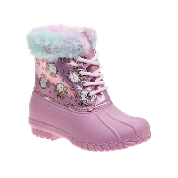Josmo Girls  Unicorn Duck Boots, Pinkshimmer, 10