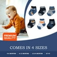thumbnail image 3 of Peak 2 Peak Unisex Infant, Baby and Toddler 6-Pack assorted Ankle Socks - Designs and Colors(Fox, 12-24 Months), 3 of 3