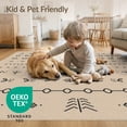 thumbnail image 4 of ODIKA 5'x7' Beige Natural Geometric Washable Area Rug Southwestern Boho Arrow Diamond Motif Symbols Ethnic Decorative for Small Living Room, Bedroom, Easy Care, Non-Shedding, Pet Friendly, 4 of 7