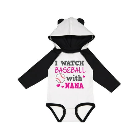 

Inktastic I Watch Baseball with My Nana Gift Baby Boy or Baby Girl Long Sleeve Bodysuit