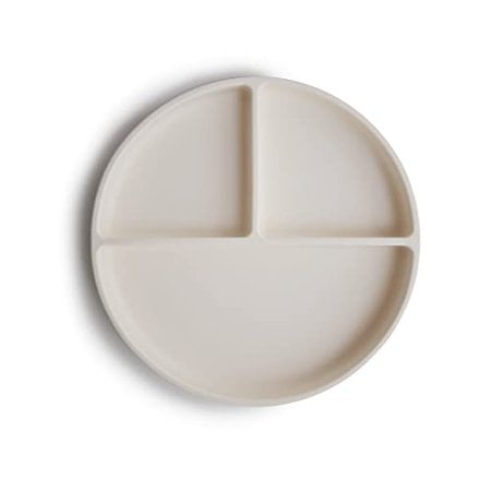 mushie Plaque à Succion en Silicone Sans BPA, Conception Antidérapante (Ivoire)