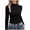 Black, variant on Womens Work Shirts Thick High Neck Double Sided Brushed Bottoming Long Sleeve Womens Blouse,Black,M