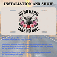 thumbnail image 3 of 1 Pcs 2D Flat License Plate Covers & Frames, DO NO HARM TAKE NO For Decorative Front, Waterproof For Decoration Aluminum License Plate Covers & Frames Cover For Men Women, 12" X 6", 3 of 7