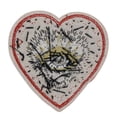 thumbnail image 3 of Beaded Milagro Heart Patches Flaming Sacred Heart Applique Mexican Folk Art Applique Decor Clothes Badges Sew on Patches Handmade DIY 2pieces, 3 of 4