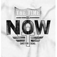 thumbnail image 2 of Time is Now Religious Faith Unisex Plus Fleece Graphic Sweatshirt Brisco Brands 5X, 2 of 5