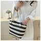 thumbnail image 4 of Zhuge Bolso de hombro tejido para mujer, bolso de mano tejido, bolso de mano tejido elegante para playa de verano, bolsos de hombro de 10,82 x 4,13 x 10,82 pulgadas (negro), 4 of 5
