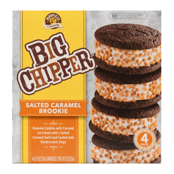 Mayfield Salted Caramel Brookie Ice Cream Sandwich 4 Count Walmart Com Walmart Com