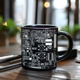 thumbnail image 2 of Xihbxyly Taza de Circuito, Diseño Único de Cerámica con Patrón de Circuito, Apta para Microondas y Lavavajillas, Gran Capacidad de 325 Ml, Accesorio de Escritorio para Café y Té, Regalo Ideal para In, 2 of 7