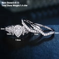 thumbnail image 6 of Newshe Wedding Engagement Ring Set for Women 925 Sterling Silver 3pcs 1.4Ct Pear White Cz Size 7.5, 6 of 7