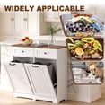 thumbnail image 4 of AHB Double Tilt Out Trash Cabinet with Drawers for Two 10 Gallon Bins, Kitchen Trash Can Storage Organizer, 35.63"L x 13"W x 35.63"H, White, 4 of 8