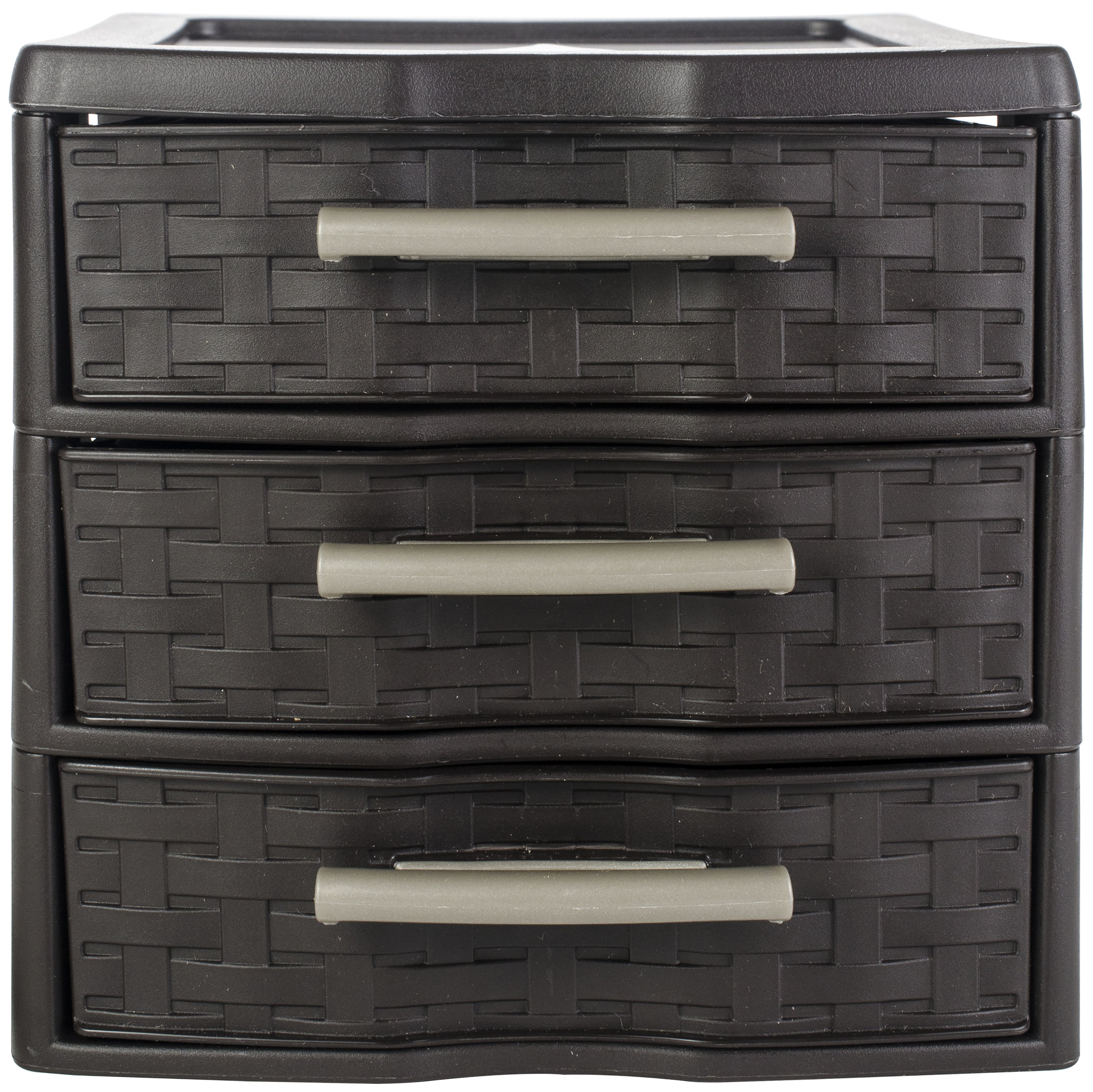 Sterilite Espresso Weave Wide 3-Drawer Organizer