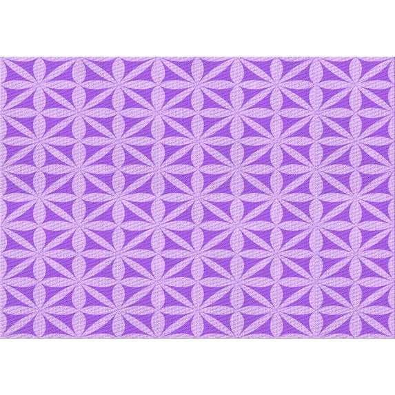Ahgly Company Machine Washable Indoor Rectangle Transitional Blossom Pink Area Rugs, 7' x 10'
