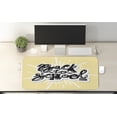 thumbnail image 2 of Saying Computer Mouse Pad, Chalky Graffiti Style Back to School Lettering on Sunburst Effect, Rectangle Non-Slip Rubber Mousepad X-Large, 35" x 15" Gaming Size, Pale Mustard White, by Ambesonne, 2 of 2