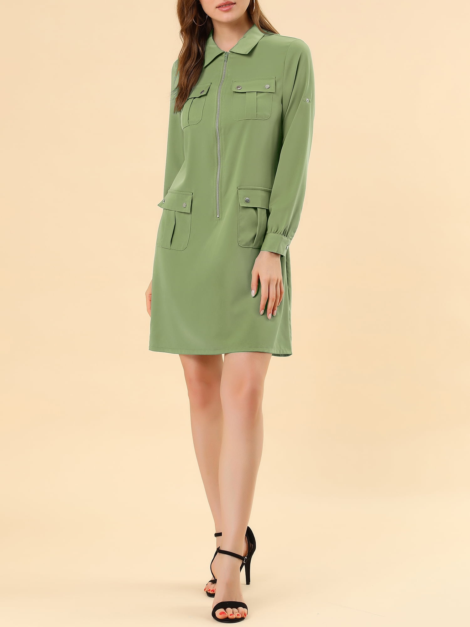 Fishnet buttoned a line cheap dress