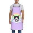thumbnail image 7 of Kuromi and My Melody Adjustable Bib Aprons, Waterdrop Resistant Apron with 2 Pockets for Kitchen Cooking Restaurant BBQ Painting Crafting, 7 of 7