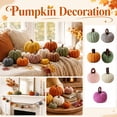 thumbnail image 2 of Halloween Knitted Pumpkin Door Hanging Decor,Soft Woven Pumpkin Ornament for Table Centerpiece and Mantle Display,Festive Fall Harvest Door Accent, 2 of 9