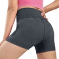 thumbnail image 2 of KANG Fashion Women's Seamless High-Waist Fitness Shorts Peach-Shaped -Lifting Design Non-See-Through Soft Stretchy Yoga Running Workout Shorts Black M, 2 of 5