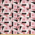 thumbnail image 1 of Abstract Fabric by the Yard, Modern Geometrical Motif with Triangles Rounds and Dots, Upholstery Fabric for Dining Chairs Home Decor Accents, Charcoal Grey Rose by Ambesonne, 1 of 4