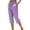 Purple, variant on VBVC Women's Plus Cotton Linen Capri Pants,Drawstring Side Split Cropped Trousers For Women,Ladies Lightweight Summer Lounge Pants with Pockets,Purple,S-5XL