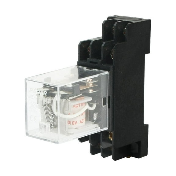 Spare Parts LY2  110V 2NO 2NC General Purpose Power Relay w Base Socket