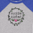 thumbnail image 4 of Inktastic Middle Sister Leaves, Circle, Heart Girls Baby Bodysuit, 4 of 5