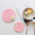 thumbnail image 2 of Catlerio Stylish Handmade Braided Drink Coasters 100% Cotton Heat-Resistant Round Coasters for Cup, 2 of 3