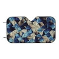 thumbnail image 6 of Lsque Abstract Blue Squares Car Windshield Sun Shade | Accordion Folding Style Auto Shade for Car Truck SUV Van | Blocks UV Rays Sun Visor Protector | Small, 6 of 7