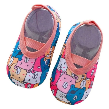 

OVTICZA Baby Toddler Girls Boy Summer First Walkers Shoes Slippers Non-Slip Elastic Cartoon Floor Socks Multicolor XS