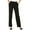 Black, variant on KASPER Womens Black Zippered Pocketed Trouser Style Hook And Bar Closu Wear To Work Straight leg Pants Petites 16P