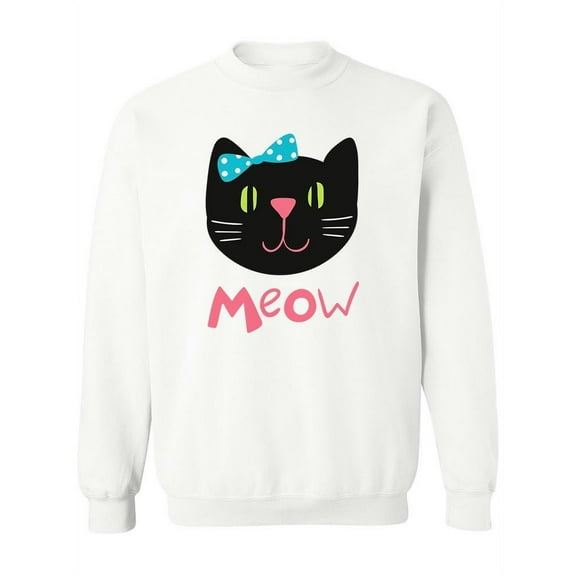 Cute Black Kitty. Sweatshirt Women -Image by Shutterstock, Female Medium